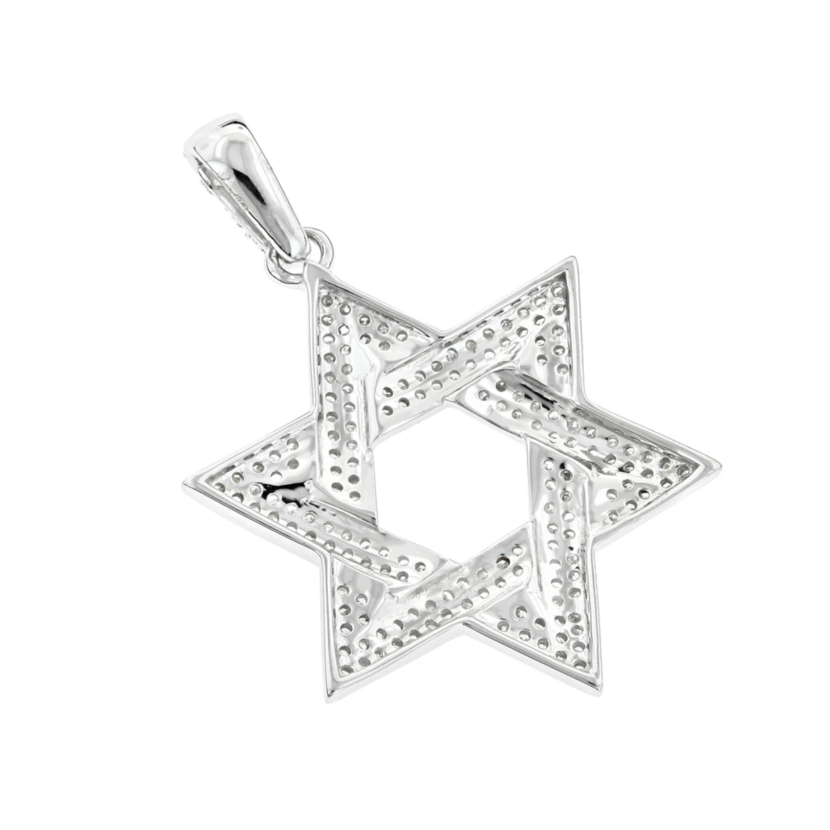 Sterling Silver Star Of David Diamond Pendant 0.63ct 4 Sterling Silver Star Of David Diamond Pendant 0.63ct - Image 2