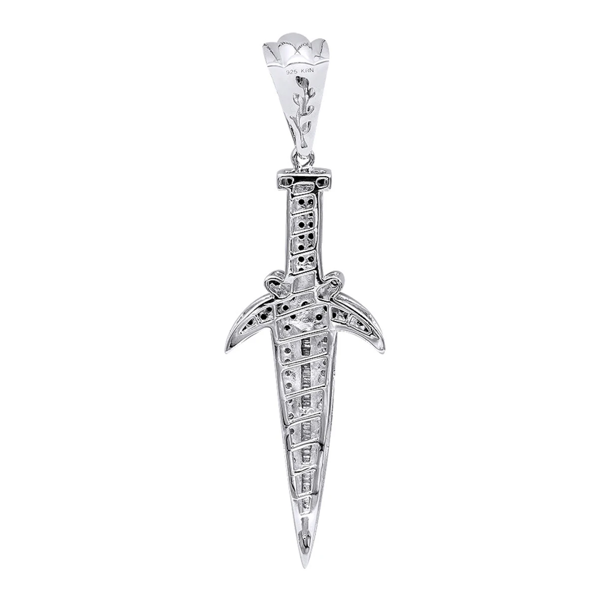 Men's Sterling Silver Sword Pendant With Diamonds 0.6ct 4 Men's Sterling Silver Sword Pendant With Diamonds 0.6ct - Image 2