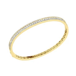 14K White Gold Thin Diamond Bangle Bracelet For Women 2.5 Carat -H'Hen Sale Store thin diamond bangle bracelet for women 14k white rose yellow gold 25 carat 803206 ye