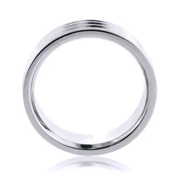 Three Lines Men's Wedding Band Solid 14K White Gold 9 Three Lines Men's Wedding Band Solid 14K White Gold -H'Hen Sale Store three lines mens wedding band 14k solid gold 4