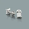 Tiny Diamond Stud Earrings 0.06ct 10K White Gold