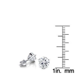 Two Carat 14K White Gold Solitaire Round Diamond Martini Stud Earrings 13 Two Carat 14K White Gold Solitaire Round Diamond Martini Stud Earrings -H'Hen Sale Store two carat 14k gold solitaire round diamond martini stud earrings rulerwh