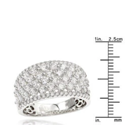 Unique Luxurman Bands: 14K Rose Gold Wide Diamond Ring For Women 2 Carat -H'Hen Sale Store uniqe luxurman bands 14k gold wide diamond ring for women 2 carat rulerwh