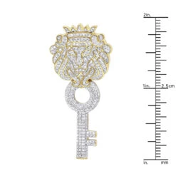 Unique 10K Yellow Gold Diamond King Lion Head Pendant With Key For Men 1 Carat 13 Unique 10K Yellow Gold Diamond King Lion Head Pendant With Key For Men 1 Carat -H'Hen Sale Store unique 10k gold diamond king lion head pendant with key for men 1 carat rulerye