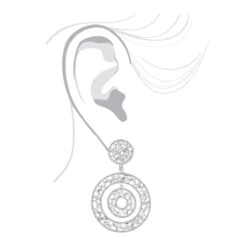 Unique 14K White Gold Designer Baguette Round Diamond Earrings For Women 7ct -H'Hen Sale Store unique 14k gold designer baguette round diamond earrings for women 7ct bodwh