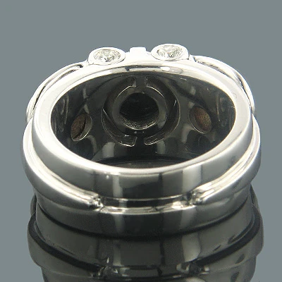 Unique 14K White Gold Men's Designer White And Black Diamond Ring 2.02ct 4 Unique 14K White Gold Men's Designer White And Black Diamond Ring 2.02ct - Image 2