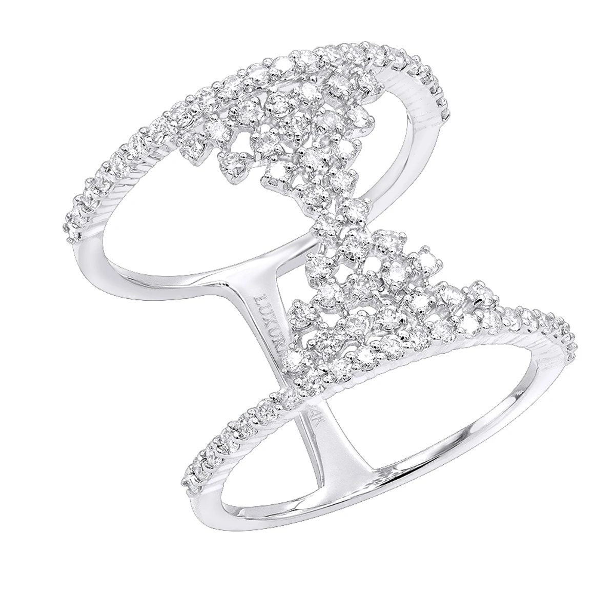 Unique 14K Yellow Gold Designer Diamond Cocktail Ring For Women 0.75ct By Luxurman 4 Unique 14K Yellow Gold Designer Diamond Cocktail Ring For Women 0.75ct By Luxurman - Image 2