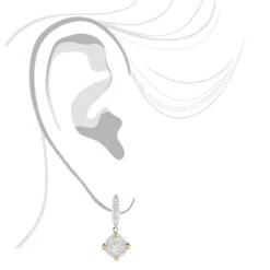 Unique 14K White Gold White And Yellow Diamond Earrings For Women Drop Design 12 Unique 14K White Gold White And Yellow Diamond Earrings For Women Drop Design -H'Hen Sale Store unique 14k gold white and yellow diamond earrings for women drop design bodwh