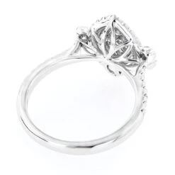 Unique 14K White Gold White Pink Diamond Ring For Women Marquise Hearts Design -H'Hen Sale Store unique 14k gold white pink diamond ring for women marquise hearts design back