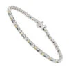 Unique 14K White Gold Yellow White Blue Diamond Tennis Bracelet For Women 1.5ct 1 Unique 14K White Gold Yellow White Blue Diamond Tennis Bracelet For Women 1.5ct -H'Hen Sale Store unique 14k gold yellow white blue diamond tennis bracelet for women 15ct mainwh