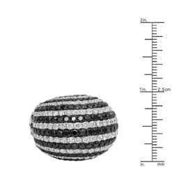 Unique 18K White Gold White & Black Diamond Cocktail Ring For Women Dome 19 Carats -H'Hen Sale Store unique 18k gold white black diamond cocktail ring for women dome 19 carats 804020 rulerwh