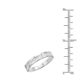 Unique Women's Wedding Ring 2 Carat Round & Princes Diamond Band 14K White Gold 4mm 17 Unique Women's Wedding Ring 2 Carat Round & Princes Diamond Band 14K White Gold 4mm -H'Hen Sale Store unique 2 carat round princess diamond band 14k gold womens wedding ring 4mm ruler white