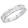 Unique Women's Wedding Ring 2 Carat Round & Princes Diamond Band 14K White Gold 4mm