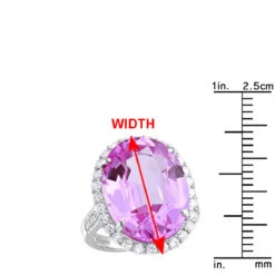 Unique 24ct Pink Tourmaline Diamond Cocktail Ladies Right Hand Ring 18K White Gold -H'Hen Sale Store unique 24ct pink tourmaline diamond cocktail ladies right hand ring 18k gold 802629 rulerwh