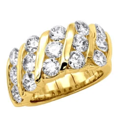 Unique 3 Carat Women's Diamond Wedding Band 18K White Gold Anniversary Ring -H'Hen Sale Store unique 3 carat diamond womens diamond wedding band 18k gold anniversary ring 000910 yellow