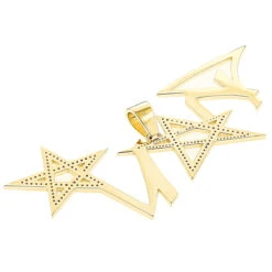 Unique Diamond Men's Pendant 14K Yellow Gold 2ct 11 Unique Diamond Men's Pendant 14K Yellow Gold 2ct -H'Hen Sale Store unique custom diamond mens pendant in 14k gold 2ct backye