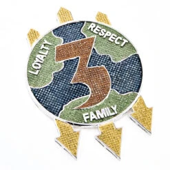 Unique Diamond Pendant In Sterling Silver Loyalty Respect Family