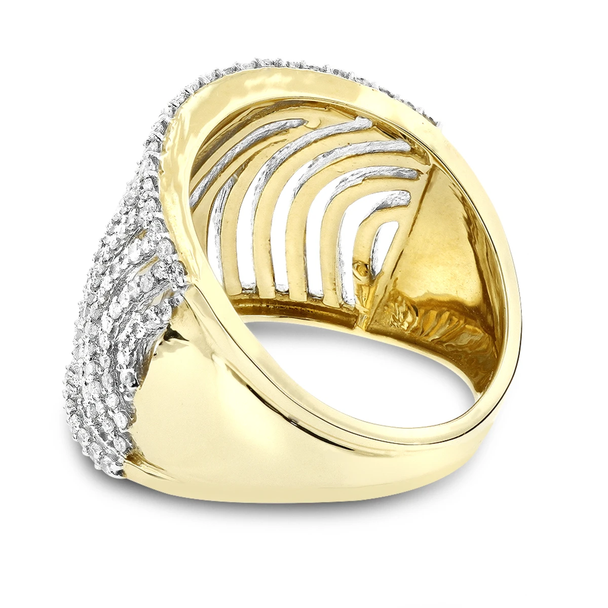 Unique Diamond Engagement Rings: 14K Yellow Gold Cut-Out Diamond Engagement Ring 1ct 6 Unique Diamond Engagement Rings: 14K Yellow Gold Cut-Out Diamond Engagement Ring 1ct - Image 4