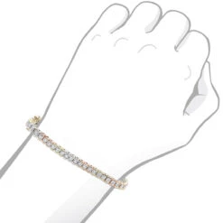 Unique Diamond Tennis Bracelet For Women Tricolor 14K White/Yellow/Rose Gold -H'Hen Sale Store unique diamond tennis bracelet for women tricolor 14k white yellow rose gold 000986 body 1671159872