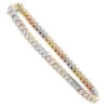 Unique Diamond Tennis Bracelet For Women Tricolor 14K White/Yellow/Rose Gold 2 Unique Diamond Tennis Bracelet For Women Tricolor 14K White/Yellow/Rose Gold -H'Hen Sale Store unique diamond tennis bracelet for women tricolor 14k white yellow rose gold 000986 main 1671159872