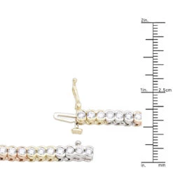 Unique Diamond Tennis Bracelet For Women Tricolor 14K White/Yellow/Rose Gold -H'Hen Sale Store unique diamond tennis bracelet for women tricolor 14k white yellow rose gold 000986 ruler 1671159872