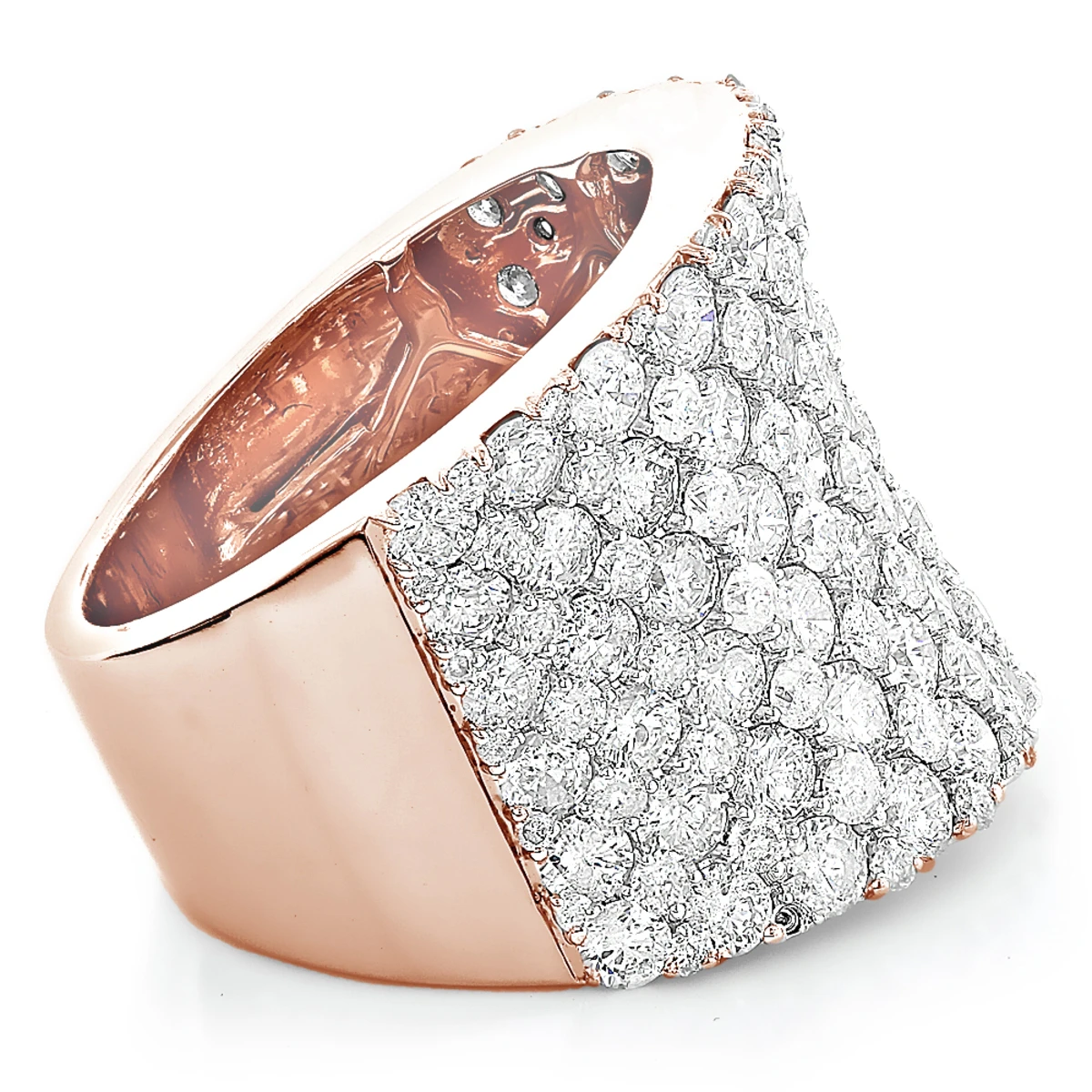 Unique Diamond Wedding Bands: 8 Carat Ladies Pave Diamonds Ring 14K White Gold 7 Unique Diamond Wedding Bands: 8 Carat Ladies Pave Diamonds Ring 14K White Gold - Image 5