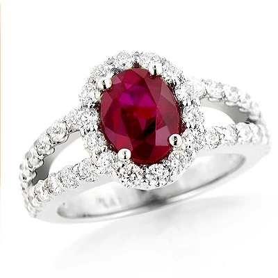Unique Halo Diamond And Ruby Engagement Ring In Platinum 1ctd 1.35ctr 3 Unique Halo Diamond And Ruby Engagement Ring In Platinum 1ctd 1.35ctr