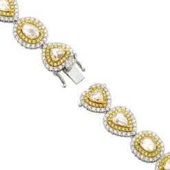 Unique High End Diamond Bracelet For Ladies 18K White Gold 20 Carats -H'Hen Sale Store unique high end diamond bracelet for ladies in 18k gold 20 carats 804013 backwh