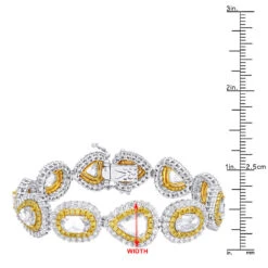 Unique High End Diamond Bracelet For Ladies 18K White Gold 20 Carats -H'Hen Sale Store unique high end diamond bracelet for ladies in 18k gold 20 carats 804013 rulerwh