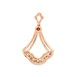 Unique Ladies 1.3 Carat Diamond And Emerald Pendant Necklace 14K White Gold -H'Hen Sale Store unique ladies 13 carat diamond and emerald pendant necklace in 14k gold 100488 backro