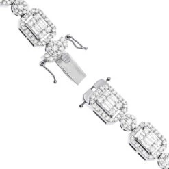 Unique Diamond Necklace For Women 10K Yellow Gold 17 Carats 17 Unique Diamond Necklace For Women 10K Yellow Gold 17 Carats -H'Hen Sale Store unique ladies diamond necklace 14k gold 17 carats baguette round diamonds clasp white