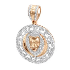 Unique Luxurman 10K Yellow Gold Lion Head Diamond Pendant For Men Medallion 0.9ct -H'Hen Sale Store unique luxurman 10k gold lion head diamond pendant for men medallion 09ct ro
