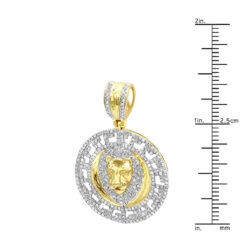 Unique Luxurman 10K Yellow Gold Lion Head Diamond Pendant For Men Medallion 0.9ct -H'Hen Sale Store unique luxurman 10k gold lion head diamond pendant for men medallion 09ct rulerye