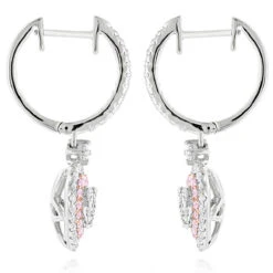 Unique Luxurman Drop Earrings White & Pink Diamond Heart Earrings 14K White Gold 11 Unique Luxurman Drop Earrings White & Pink Diamond Heart Earrings 14K White Gold -H'Hen Sale Store unique luxurman drop earrings white pink diamond heart earrings 14k gold backwh