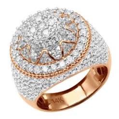 Unique Men's Diamond Ring 4 Carat Statement Or Large Pinky Ring 14K Yellow Gold 12 Unique Men's Diamond Ring 4 Carat Statement Or Large Pinky Ring 14K Yellow Gold -H'Hen Sale Store unique mens diamond ring 4 carat statement or large pinky ring 14k gold 803252 ro