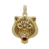 Unique 10K Yellow Gold Men's Custom Enamel & Diamond Tiger Pendant 1.75CT -H'Hen Sale Store unique solid 10k gold tiger pendant diamonds enamel 175ct mens custom jewelry 407123 main