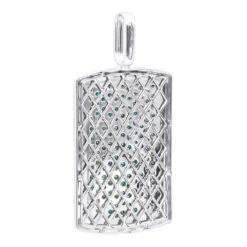 Unique 14K White Gold Blue Diamonds Dog Tag Pendant For Men 3.25ctw 13 Unique 14K White Gold Blue Diamonds Dog Tag Pendant For Men 3.25ctw -H'Hen Sale Store unique solid 14k gold blue diamonds dog tag pendant for men 325ctw 405831b back white