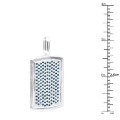 Unique 14K White Gold Blue Diamonds Dog Tag Pendant For Men 3.25ctw 17 Unique 14K White Gold Blue Diamonds Dog Tag Pendant For Men 3.25ctw -H'Hen Sale Store unique solid 14k gold blue diamonds dog tag pendant for men 325ctw 405831b ruler white