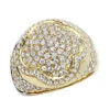 Unique Statement Luxurman 14K Yellow Gold Men's Diamond Ring 3.5 Carat
