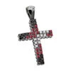Unique White Black Diamonds And Ruby Cross Pendant 1.5ct 10K Black Plated Gold -H'Hen Sale Store unique white black diamonds and ruby cross pendant 15ct 10k gold main