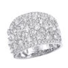 Unique Wide Diamond Ladies Ring Band 2.75ct 14K White Gold By Luxurman -H'Hen Sale Store unique wide diamond ladies ring band 275ct in 14k gold by luxurman mainwh