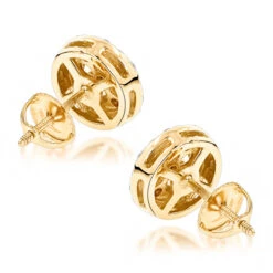 Unisex Round Diamond Stud Earrings Clusters 14K White Gold 1.75ct -H'Hen Sale Store unisex round diamond stud earrings clusters in 14k gold 175ct backye