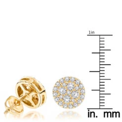 Unisex Round Diamond Stud Earrings Clusters 14K White Gold 1.75ct -H'Hen Sale Store unisex round diamond stud earrings clusters in 14k gold 175ct rulerye