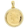 US Mint American Liberty 1oz 14K Yellow Gold Coin Pendant W Diamond Bezel 2ct 2017 2 US Mint American Liberty 1oz 14K Yellow Gold Coin Pendant W Diamond Bezel 2ct 2017 -H'Hen Sale Store us mint american liberty 1oz gold coin pendant w diamond bezel 2ct 2017 018324 ye