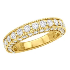 Vintage Style Women's Diamond Wedding Band 14K White Gold 1.5 Carats 8 Vintage Style Women's Diamond Wedding Band 14K White Gold 1.5 Carats -H'Hen Sale Store vintage style womens diamond wedding band in 14k gold 15 carats 005798band yellow