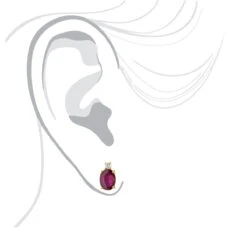 VS Diamond And Oval Ruby Stud Earrings For Women 18K Yellow Gold 3.74ct 10 VS Diamond And Oval Ruby Stud Earrings For Women 18K Yellow Gold 3.74ct -H'Hen Sale Store vs diamond and oval ruby stud earrings for women in 18k gold 374ct 018402 body yellow