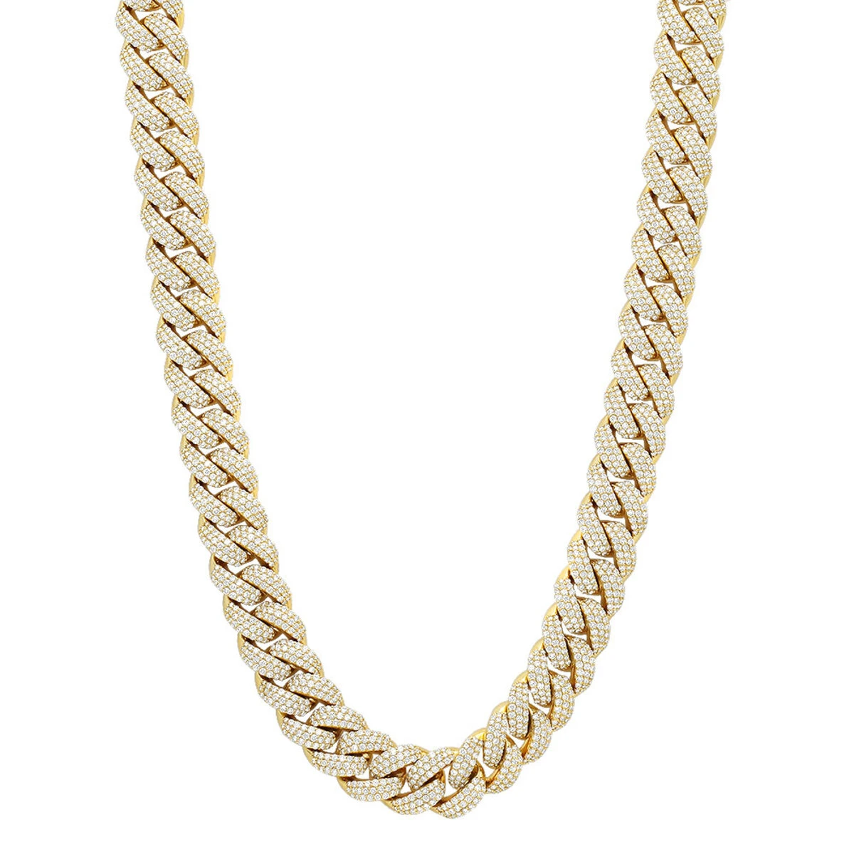 Heavy 14K Yellow Gold VS Diamond Cuban Link Chain Necklace For Men 43ct 16mm Wide 3 Heavy 14K Yellow Gold VS Diamond Cuban Link Chain Necklace For Men 43ct 16mm Wide