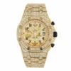 Iced Out Men's Diamond Watch Audemars Piguet Royal Oak Offshore 18K Gold 42mm