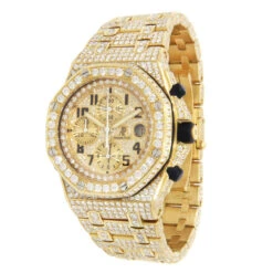 Iced Out Men's Diamond Watch Audemars Piguet Royal Oak Offshore 18K Gold 42mm -H'Hen Sale Store watches iced out mens diamond watch audemars piguet royal oak offshore yellow gold 42mm 968650 ruler
