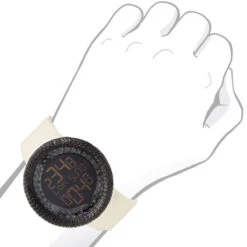 JoJino Black Simulated Diamond Watch For Men Large Digital Watch Rubber Band -H'Hen Sale Store watches jojino black simulated diamond watch for men large digital watch rubber band 968803 bod